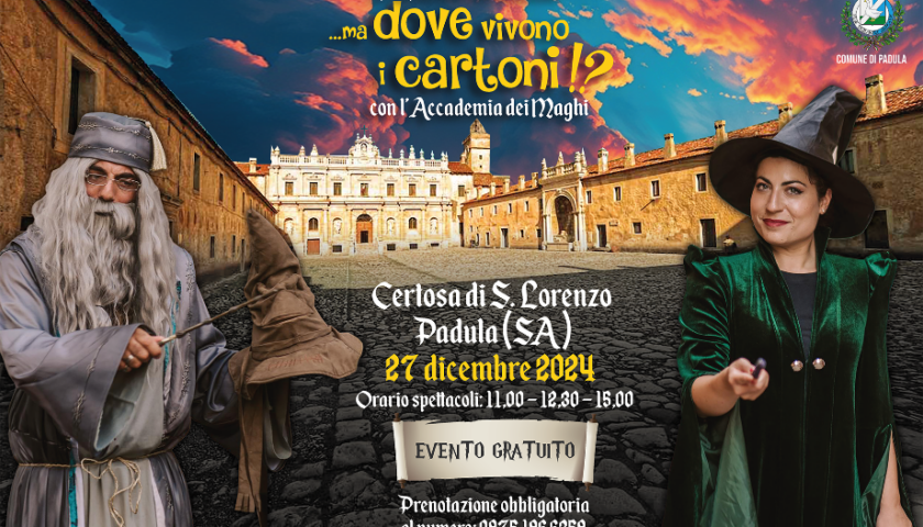 Padula, magie e incantesimi alla Certosa di San Lorenzo con l’Accademia dei Maghi