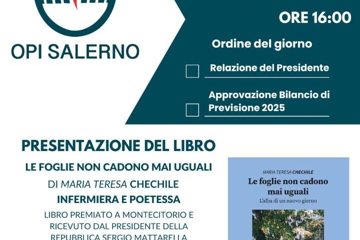 Eboli, venerdì assemblea ordinaria iscritti delle professioni infermieristiche