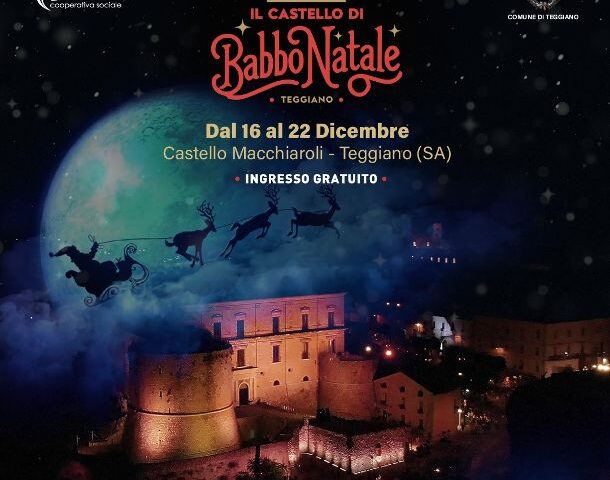 “Il Castello di Babbo Natale”: ingresso gratuito e una settimana di magia al Castello Macchiaroli di Teggiano