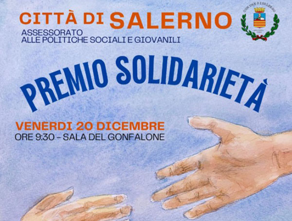 Salerno,  consegna Premio solidarietà istituito dal Consiglio comunale