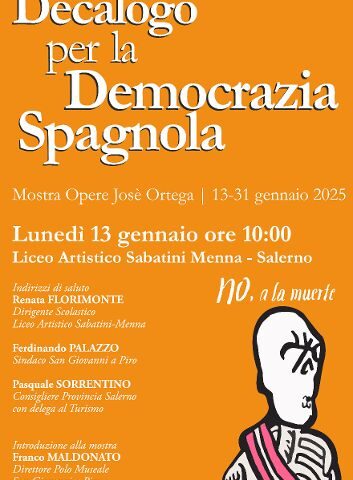 A Salerno torna la Mostra Internazionale “Decalogo per la Democrazia Spagnola”: esposizione presso il Liceo Artistico Sabatini Menna