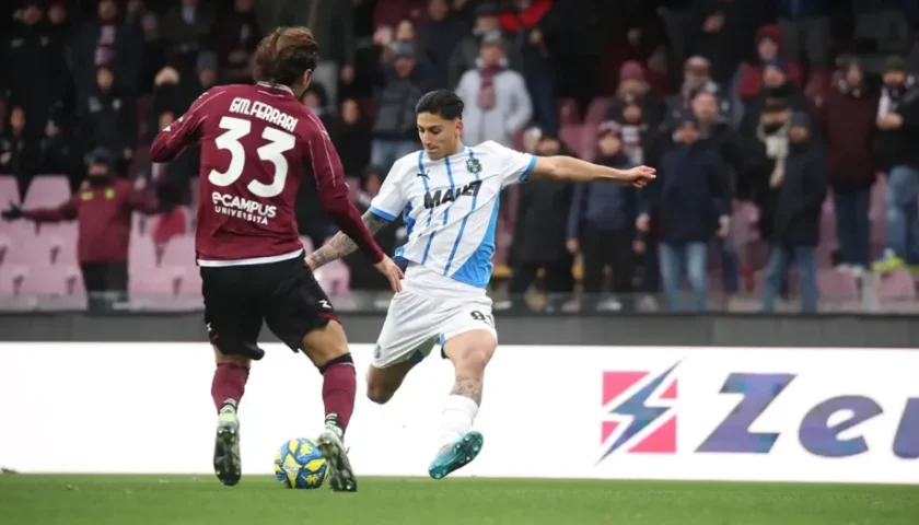 Salernitana, il Sassuolo espugna l’Arechi: Breda inizia con una sconfitta
