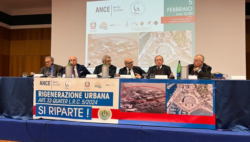 Rigenerazione urbana, L’assessore Loffredo alla giornata di Studio Ance Aies Salerno: obiettivi con un lavoro di squadra