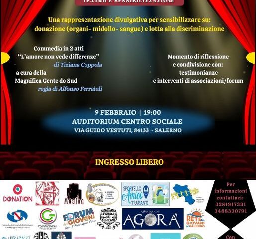 Salerno, al centro sociale “Il dono per la vita: teatro e sensibilizzazione”
