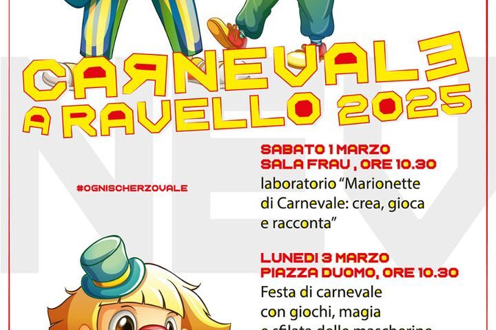 Carnevale a Ravello, due giorni tra giochi e magia
