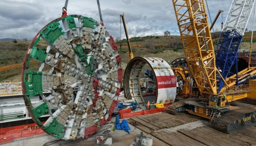 Alta velocità Salerno/Reggio Calabria: in azione la maxi talpa meccanica “Webuild”