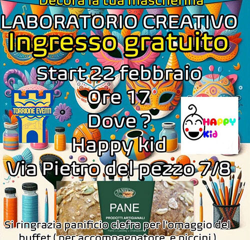 Salerno, laboratorio gratuito Associazione Torrione Eventi Aps