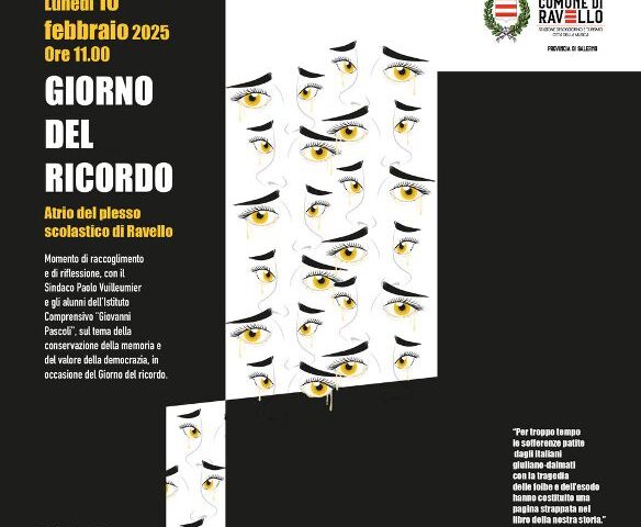 Ravello. Giorno del ricordo, incontro con istituzioni e studenti