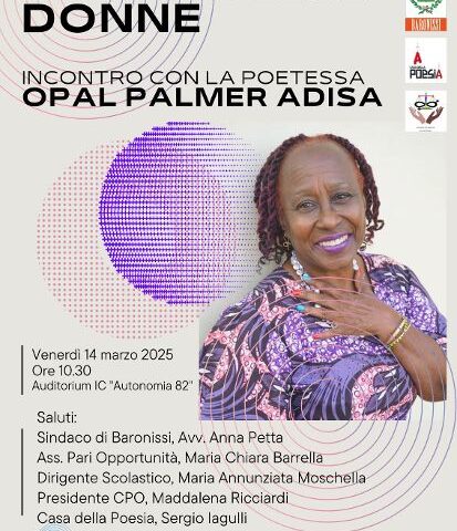 Baronissi,  gli alunni della scuola IC “Autonomia 82” incontrano la poetessa e attivista Opal Palmer Adisa per raccontare le storie delle donne 