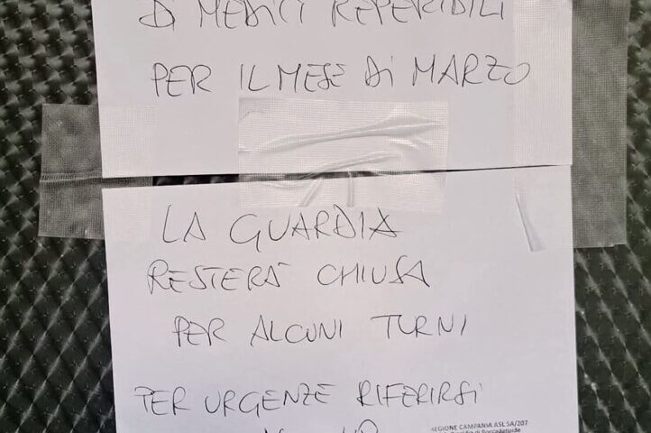 Roccadaspide, spunta un avviso: mancano i medici a marzo, Guardia Medica chiusa