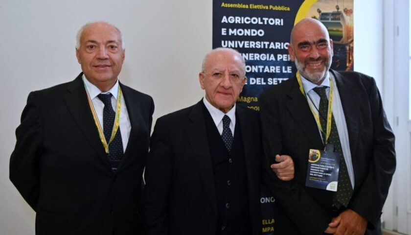 PIANO OLIVICOLO E ZOOTECNIA DELLE AREE INTERNE: IL PRESIDENTE DELLA REGIONE DE LUCA A PIEDIMONTE MATESE CON GLI AGRICOLTORI DI COLDIRETTI