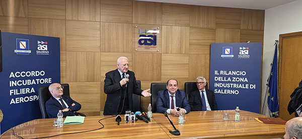 Salerno, sinergia Asi-Regione Campania: nasce il polo della filiera aerospaziale