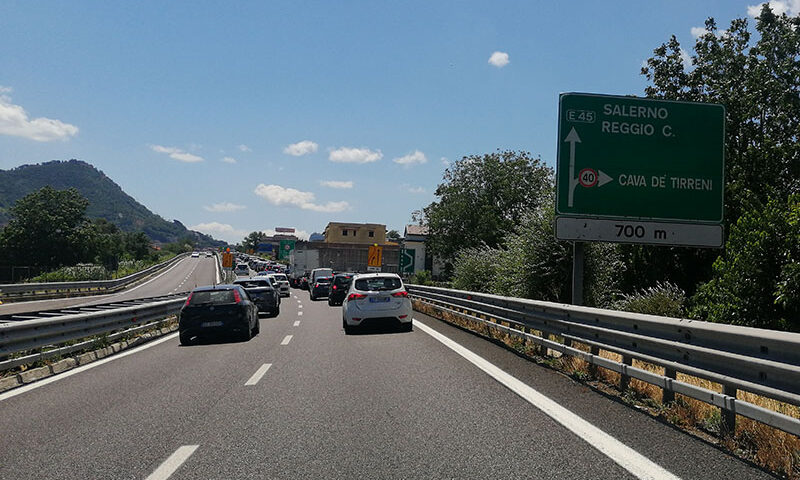 Ancora chiusa la rampa d’uscita in direzione Nord della A3 Napoli/Salerno a Cava de’ Tirreni