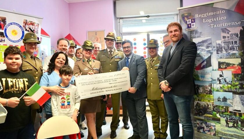 Solidarietà: donazione degli Alpini della “Taurinense” al reparto di pediatria dell’Ospedale di Rivoli