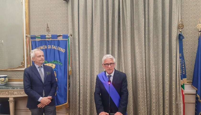 Napoli presidente della Provincia di Salerno, presentazione stamani