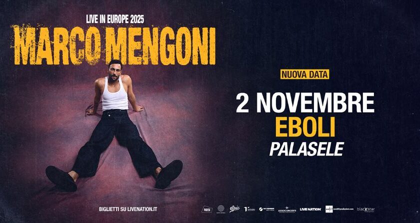 Live in Europe 2025, Marco Mengoni al Palasele di Eboli a novembre