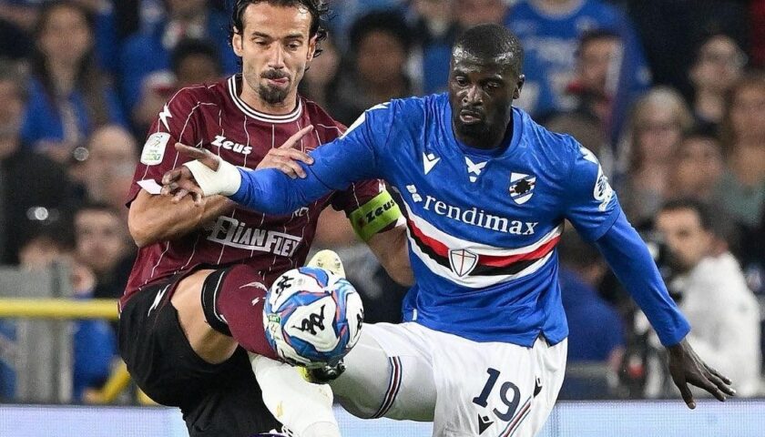 Tonfo Salernitana al Ferraris, la Samp vince con Meulensteen
