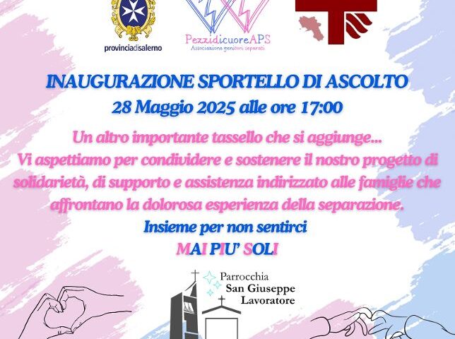Salerno, domani inaugurazione dello sportello di ascolto
