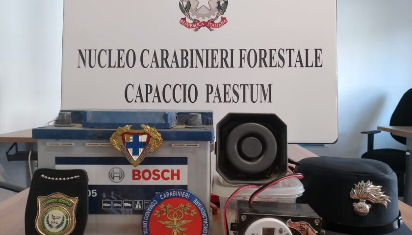 Bracconaggio a Capaccio/Paestum: sequestrati richiami illegali