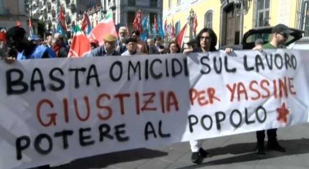 Primo Maggio a Nocera Inferore: “Basta morti sul lavoro, giustizia per Yassine”