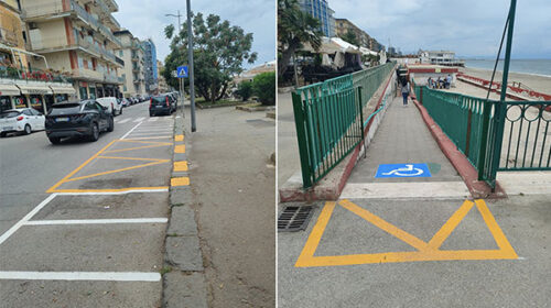 Lungomare Colombo a Salerno, stop a sosta selvaggia: ripristinata l’area della spiaggia inclusiva “Balnea”