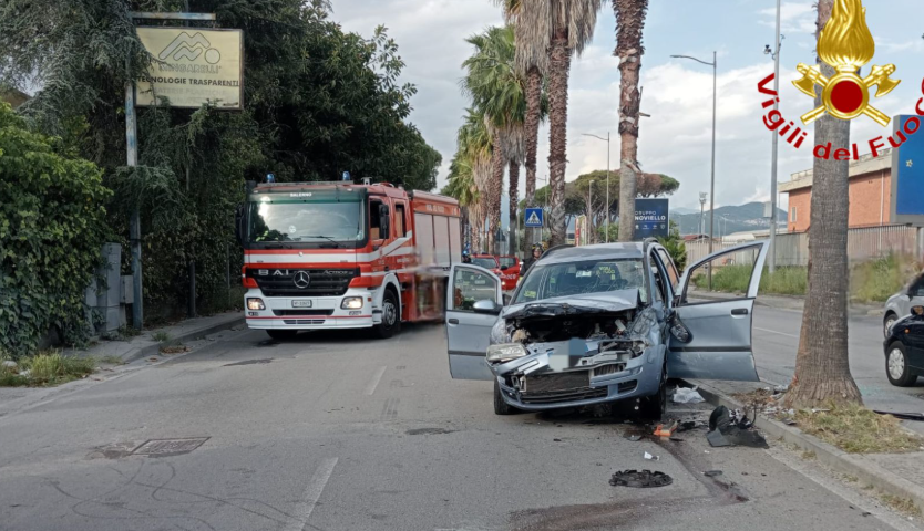 Salerno, incidente in via Wagner: un ferito trasferito in ospedale in codice rosso