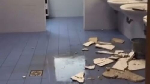 Maltempo, cadono calcinacci nei bagni dell’Università