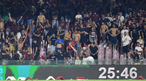 Caos all’Arechi con la Sampdoria: 0-3 a tavolino e due gare a porte chiuse