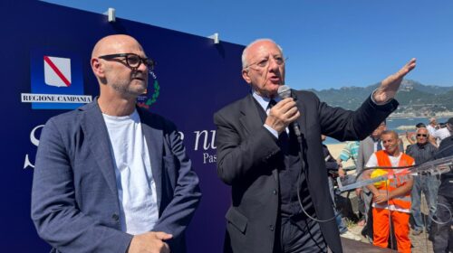 Salerno, presentazione delle spiagge nuove con De Luca. L’assessore Loffredo: “Straordinariamente felice del nostro lavoro”