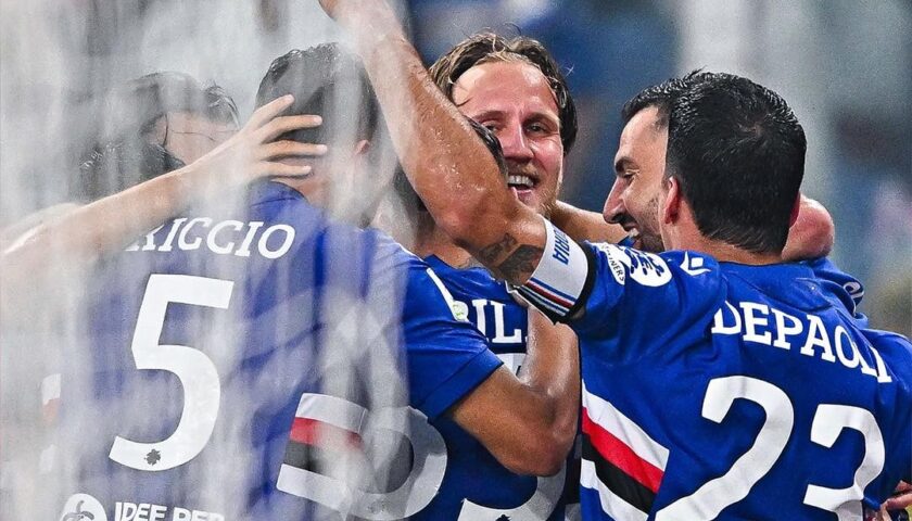 La Sampdoria vince il primo round, Salernitana sconfitta con un gol per tempo