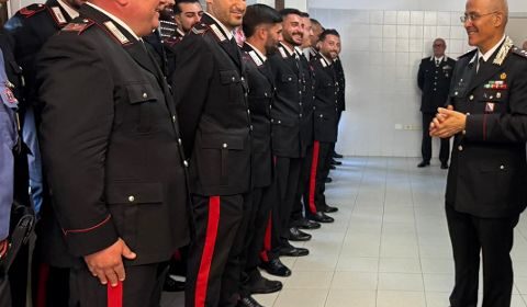 Il comandante della Legione carabinieri Campania La Gala in visita alle compagnia di Sapri e sala Consilina