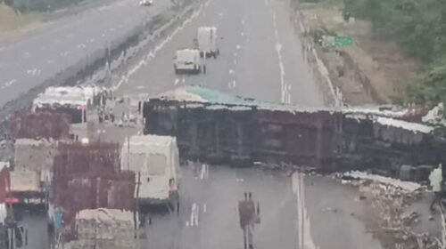 A2, camion di ribalta nei pressi di Campagna
