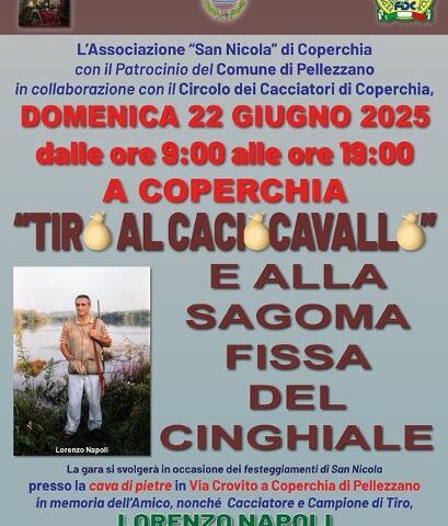 TUTTO PRONTO A COPERCHIA DI PELLEZZANO PER IL TIRO AL CACIOCAVALLO E ALLA SAGOMA FISSA DEL CINGHIALE