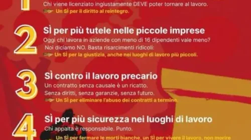 L’ANLS- CUB COSTA D’AMALFI: CINQUE Sì PER TUTELARE IL DIRITTO A LAVORO DIGNITOSO