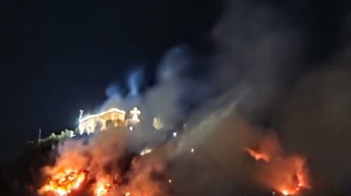Incendio Monte Bonadies: “Causato dai fuochi di artificio della festa di Monte Castello a Cava”