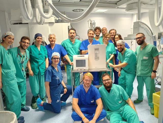 In ospedale a Eboli eseguito un accesso radiale durante una denervazione renale registrato tramite il sistema OneView