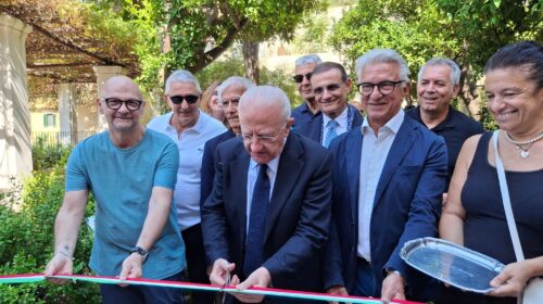 Salerno, taglio del nastro per i nuovi Giardini della Minerva