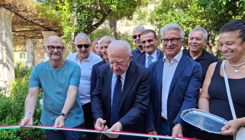 Salerno, taglio del nastro per i nuovi Giardini della Minerva