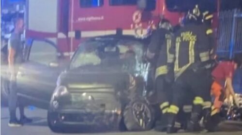 Notte di paura a Sala Consilina, auto si schianta contro un muretto: 24enne in gravi condizioni