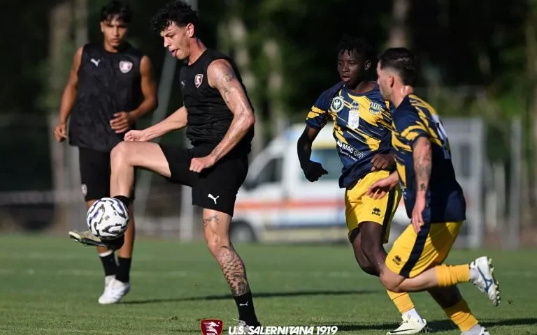 Salernitana, 9 reti nell’allenamento congiunto