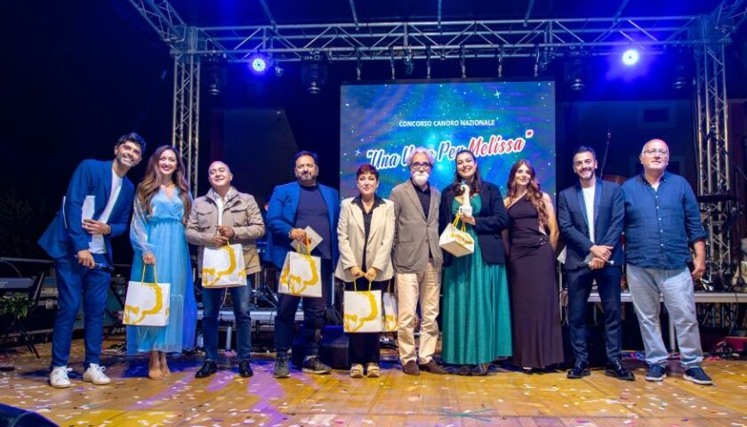 Conclusa la IV edizione di “Una Voce per Melissa”: vince Sophia Renna