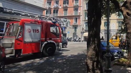 Salerno, paura crollo albero a Largo Pioppi: intervengono i Vigili del Fuoco