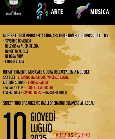 Street food, musica e arte: entra nel vivo l’estate sanseverinese