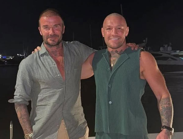Beckham e Conor McGregor a Salerno: incontro da star al Marina d’Arechi