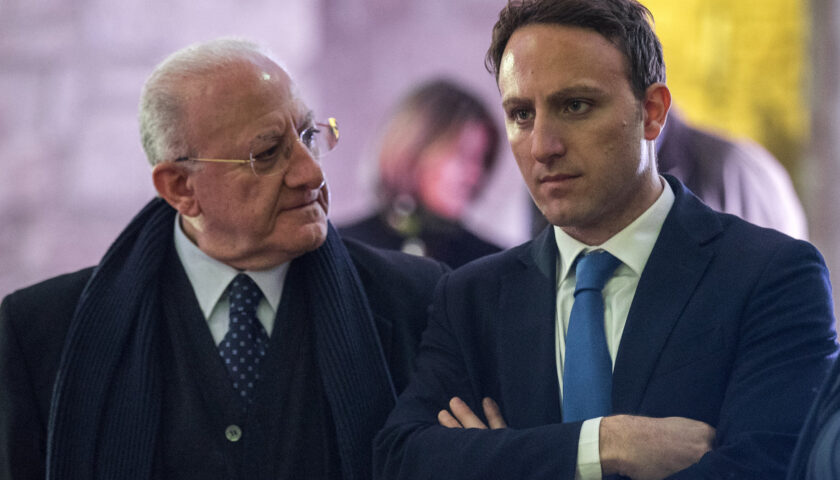 De Luca in Tv: “Mio figlio va giudicato per quello che sa fare non per il cognome”