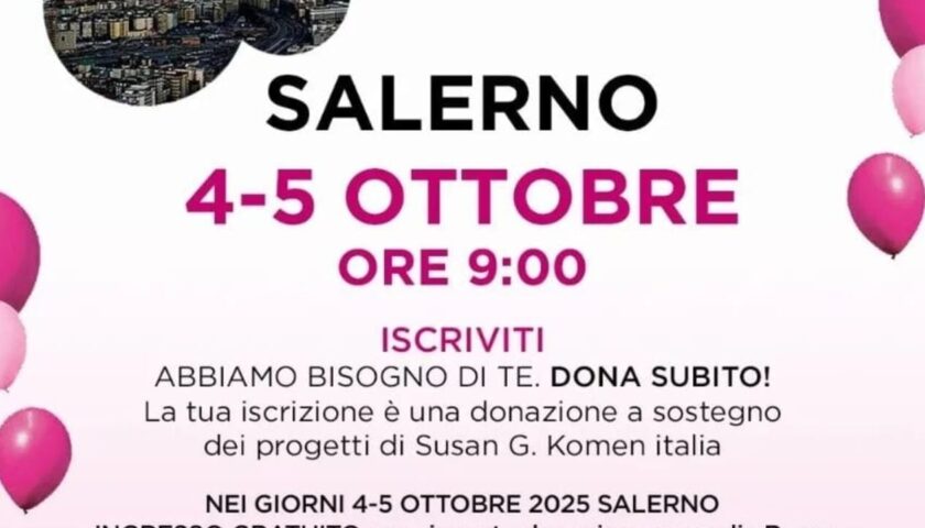 Anche Torrione Eventi Aps per la “Race for the Cure” a Salerno
