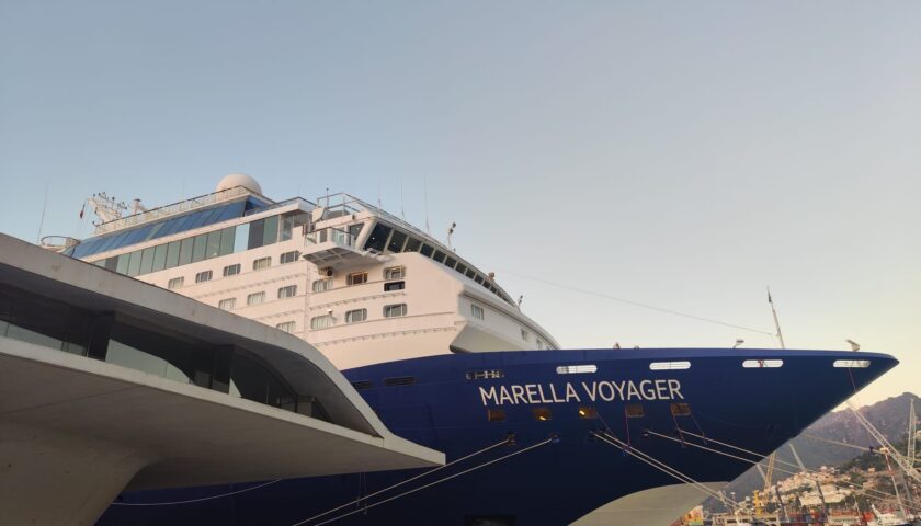 Salerno, approda alla Stazione Marittima la Marella Voyager con 1895 passeggeri