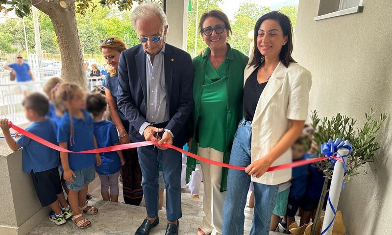 Roccapiemonte, taglio del nastro per la scuola dell’Infanzia in via Pagano