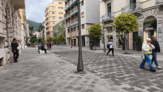 Salerno, rimossi ultimi cantieri: Corso Vittorio Emanuele interamente riaperto alla passeggiata pedonale