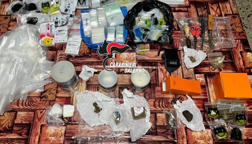 Arresto per droga a Vietri sul Mare: scoperti 190 grammi di stupefacenti